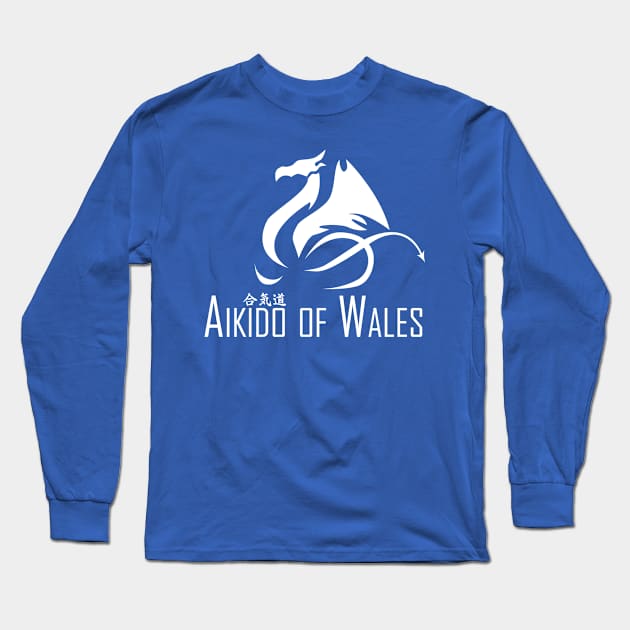 Aikido of Wales (White) Long Sleeve T-Shirt by timescape